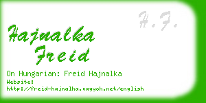 hajnalka freid business card